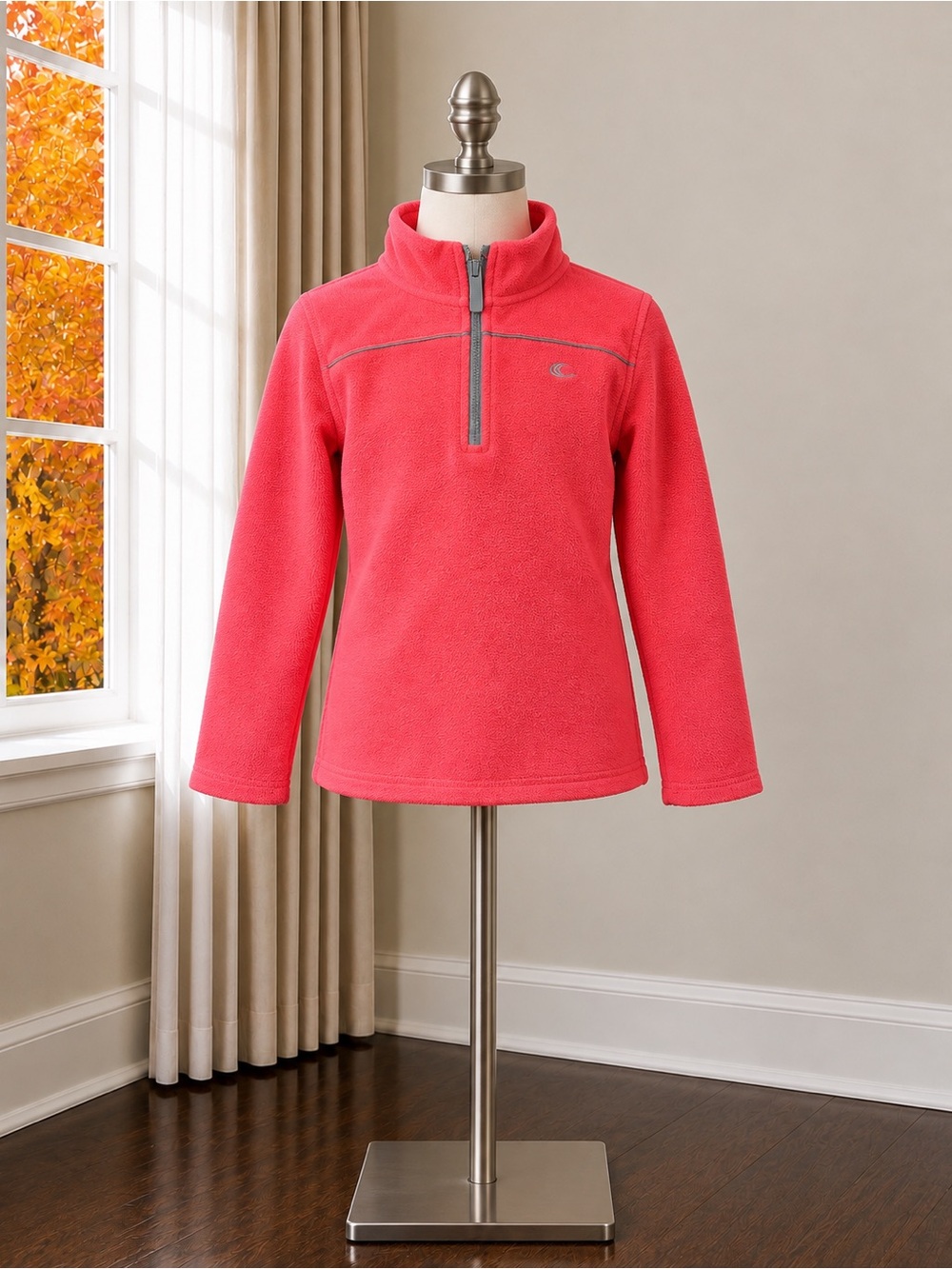 Carter's Coral Pink Half-Zip Fleece Pullover